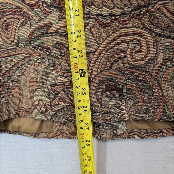 Vintage Tapestry Vest Brown Floral Paisley White Stag - Tagless /See Photos - XL - Picture 10 of 16